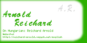 arnold reichard business card